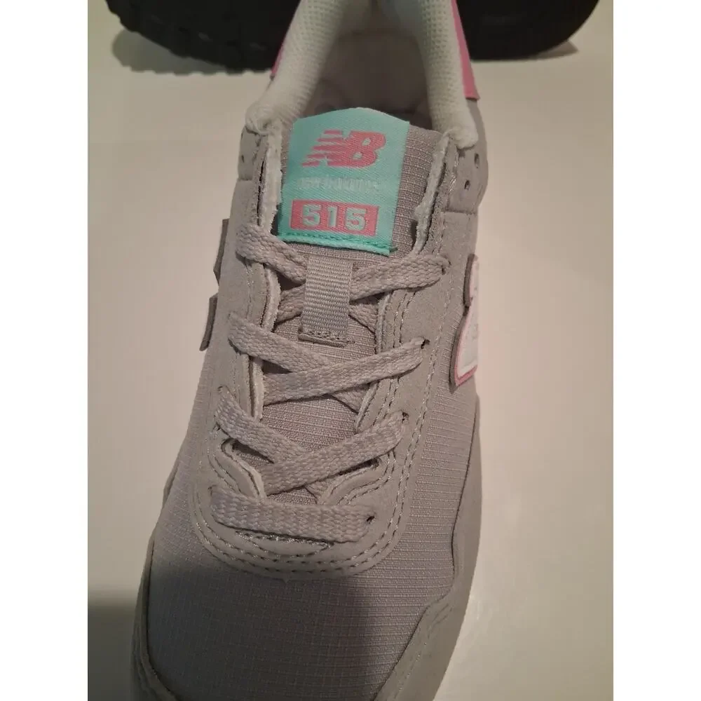 New Balance 515 Girls Shoes Sz 2.5Y Gray Pink Cyan PC515BP NWOB